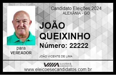 Candidato JOÃO QUEIXINHO 2024 - ALEXÂNIA - Eleições