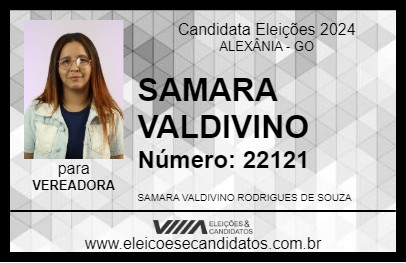 Candidato SAMARA VALDIVINO 2024 - ALEXÂNIA - Eleições