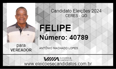 Candidato FELIPE 2024 - CERES - Eleições