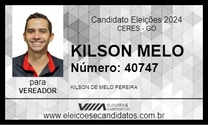 Candidato KILSON MELO 2024 - CERES - Eleições