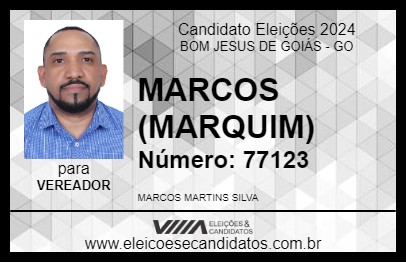 Candidato MARCOS (MARQUIM) 2024 - BOM JESUS DE GOIÁS - Eleições