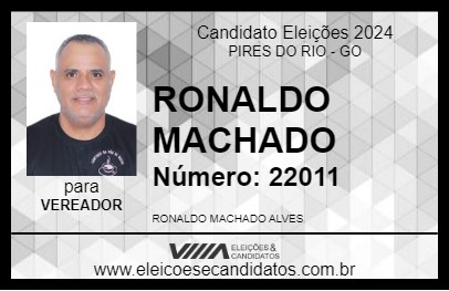 Candidato RONALDO MACHADO 2024 - PIRES DO RIO - Eleições