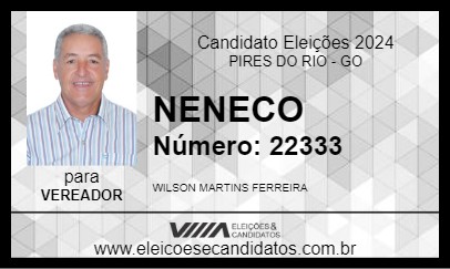 Candidato NENECO 2024 - PIRES DO RIO - Eleições