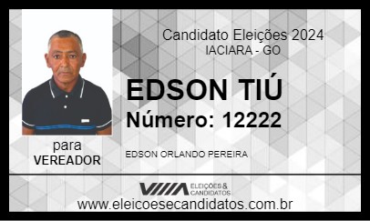 Candidato EDSON TIÚ 2024 - IACIARA - Eleições