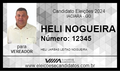 Candidato HELI NOGUEIRA 2024 - IACIARA - Eleições