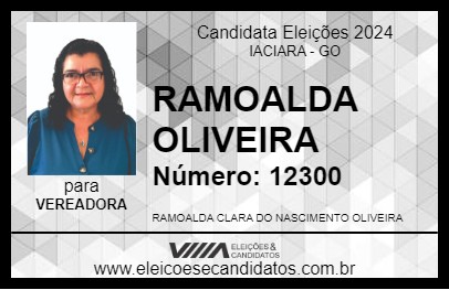 Candidato RAMOALDA OLIVEIRA 2024 - IACIARA - Eleições