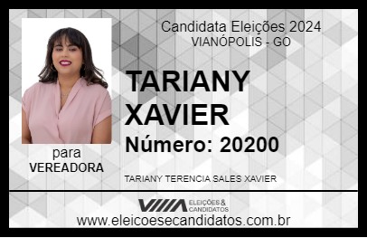 Candidato TARIANY XAVIER 2024 - VIANÓPOLIS - Eleições