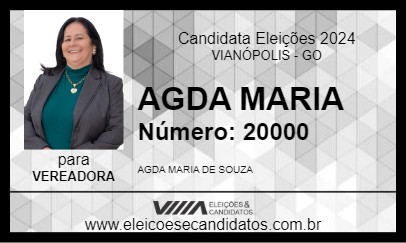 Candidato AGDA MARIA 2024 - VIANÓPOLIS - Eleições