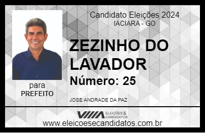 Candidato ZEZINHO DO LAVADOR 2024 - IACIARA - Eleições