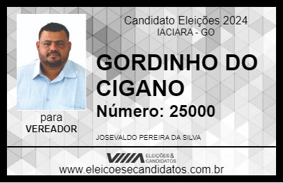 Candidato GORDINHO DO CIGANO 2024 - IACIARA - Eleições