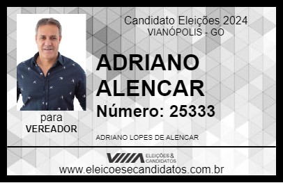 Candidato ADRIANO ALENCAR 2024 - VIANÓPOLIS - Eleições