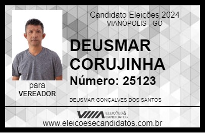 Candidato DEUSMAR CORUJINHA 2024 - VIANÓPOLIS - Eleições