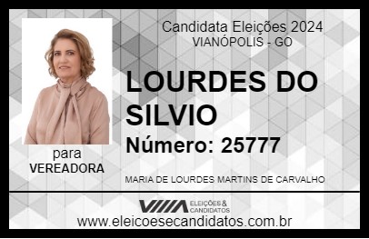 Candidato LOURDES DO SILVIO 2024 - VIANÓPOLIS - Eleições