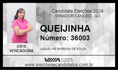 Candidato QUEIJINHA 2024 - SENADOR CANEDO - Eleições