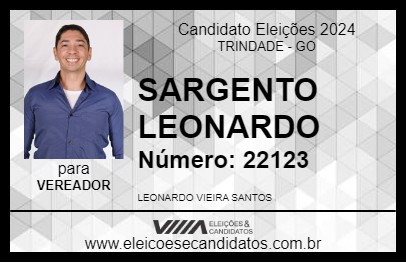 Candidato SARGENTO LEONARDO 2024 - TRINDADE - Eleições