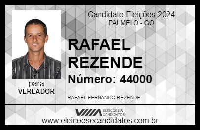 Candidato RAFAEL REZENDE 2024 - PALMELO - Eleições