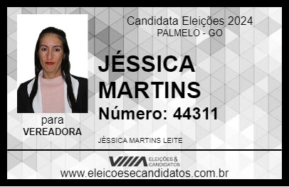 Candidato JÉSSICA MARTINS 2024 - PALMELO - Eleições