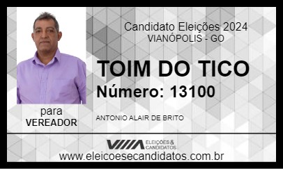 Candidato TOIM DO TICO 2024 - VIANÓPOLIS - Eleições