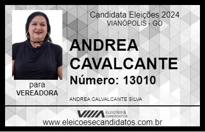 Candidato ANDREA CAVALCANTE 2024 - VIANÓPOLIS - Eleições