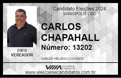 Candidato CARLOS CHAPAHALL 2024 - VIANÓPOLIS - Eleições