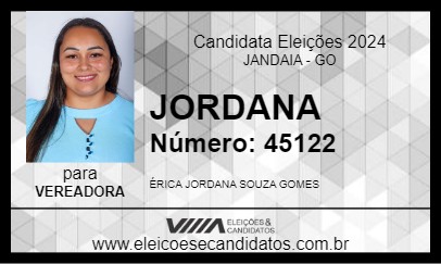 Candidato JORDANA 2024 - JANDAIA - Eleições