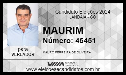 Candidato MAURIM 2024 - JANDAIA - Eleições