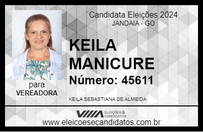 Candidato KEILA MANICURE 2024 - JANDAIA - Eleições