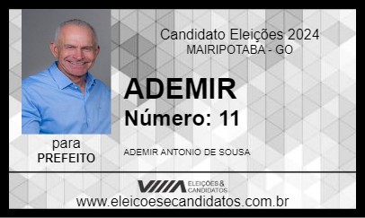 Candidato ADEMIR 2024 - MAIRIPOTABA - Eleições