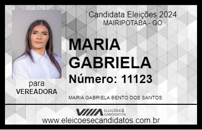 Candidato MARIA GABRIELA 2024 - MAIRIPOTABA - Eleições