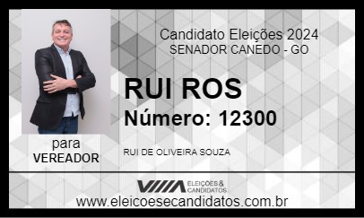 Candidato RUI ROS 2024 - SENADOR CANEDO - Eleições