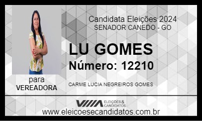 Candidato LU GOMES 2024 - SENADOR CANEDO - Eleições