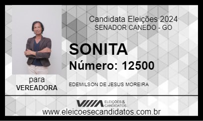 Candidato SONITA 2024 - SENADOR CANEDO - Eleições