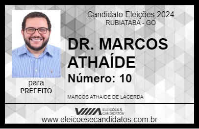 Candidato DR. MARCOS ATHAÍDE 2024 - RUBIATABA - Eleições