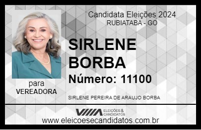 Candidato SIRLENE BORBA 2024 - RUBIATABA - Eleições