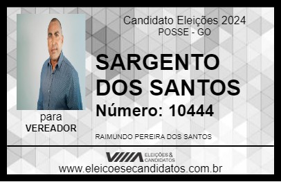 Candidato SARGENTO DOS SANTOS 2024 - POSSE - Eleições