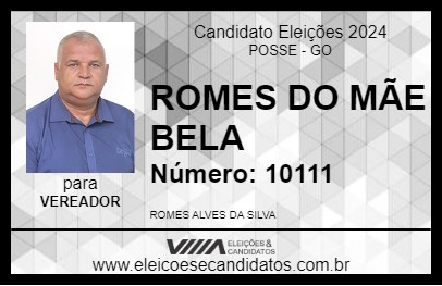 Candidato ROMES DO MÃE BELA 2024 - POSSE - Eleições