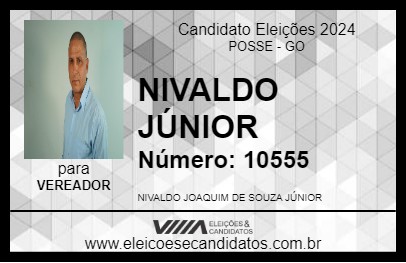 Candidato NIVALDO JÚNIOR 2024 - POSSE - Eleições