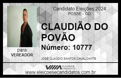 Candidato CLAUDIÃO DO POVÃO 2024 - POSSE - Eleições