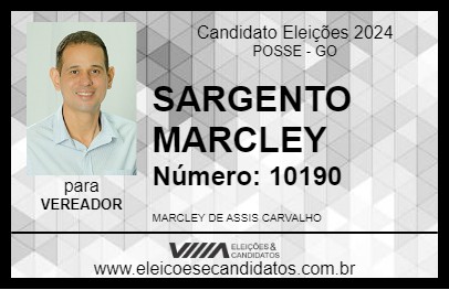 Candidato SARGENTO MARCLEY 2024 - POSSE - Eleições