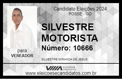 Candidato SILVESTRE MOTORISTA 2024 - POSSE - Eleições