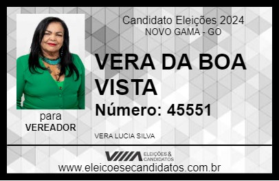 Candidato VERA DA BOA VISTA 2024 - NOVO GAMA - Eleições