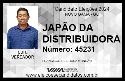 Candidato JAPÃO DA DISTRIBUIDORA 2024 - NOVO GAMA - Eleições