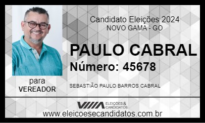 Candidato PAULO CABRAL 2024 - NOVO GAMA - Eleições