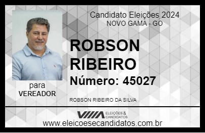 Candidato ROBSON RIBEIRO 2024 - NOVO GAMA - Eleições