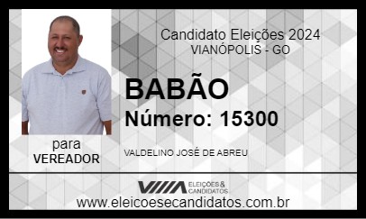 Candidato BABÃO 2024 - VIANÓPOLIS - Eleições