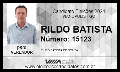 Candidato RILDO BATISTA 2024 - VIANÓPOLIS - Eleições