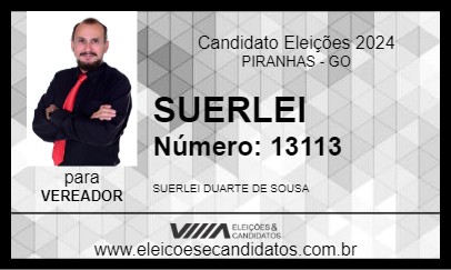 Candidato SUERLEI 2024 - PIRANHAS - Eleições