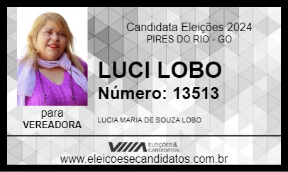 Candidato LUCY LOBO 2024 - PIRES DO RIO - Eleições