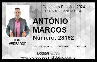 Candidato ANTÔNIO MARCOS 2024 - SENADOR CANEDO - Eleições