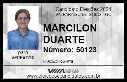 Candidato PROFESSOR MARCILON 2024 - VALPARAÍSO DE GOIÁS - Eleições